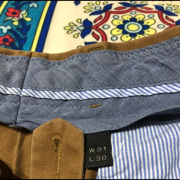 J.CREW BOWERY EDITION, MEN’s FITTED, SLIM LEG DARK CAMEL COLOR PANTS. 31X30-EUC☆ - Picture 5 of 5